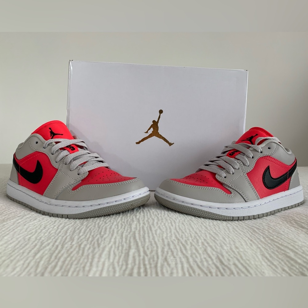 Nike Air Jordan 1 Low Light Iron Ore/Siren Red sz 5 lightly worn